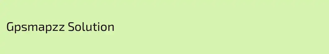 Gpsmapzz Solution 